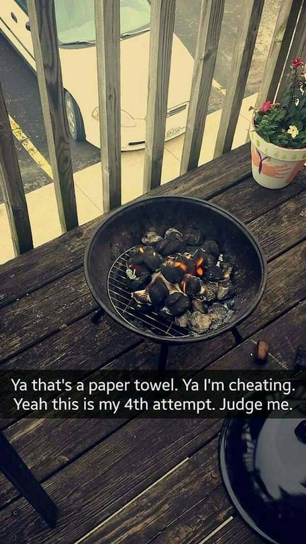 Let's All Laugh At This Girl's Snapchat Story Of Grilling Gone Wrong