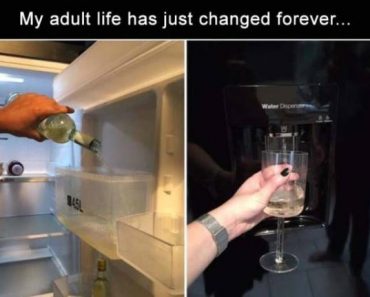 funny image of wine in water dispenser