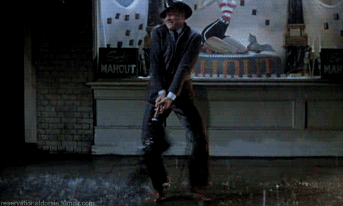 funny gifs, gif, gifs, moving gifs, animated gifs, movie gifs, singing in the rain, gene kelly, people who love rain