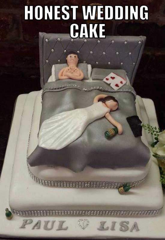 the best funny pictures of HONEST WEDDING CAKE