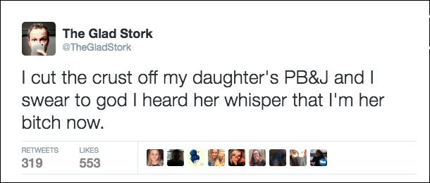 funny dad's his daughter's bitch tweet