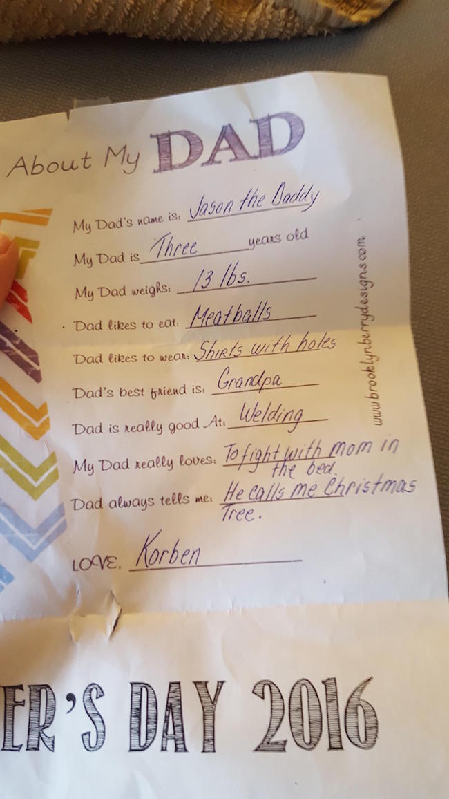 Three-Year-Old Gives Best Answers About His Father