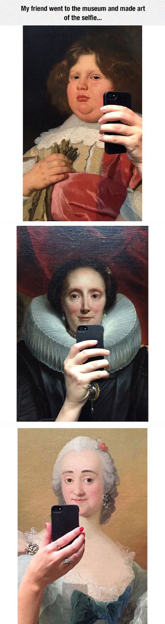 funny pictures of museum art selfies