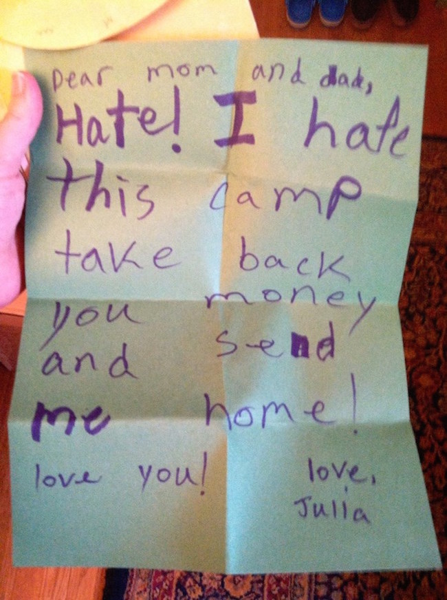 And Sometimes Kids Write The Most Hilarious Letters From Camp