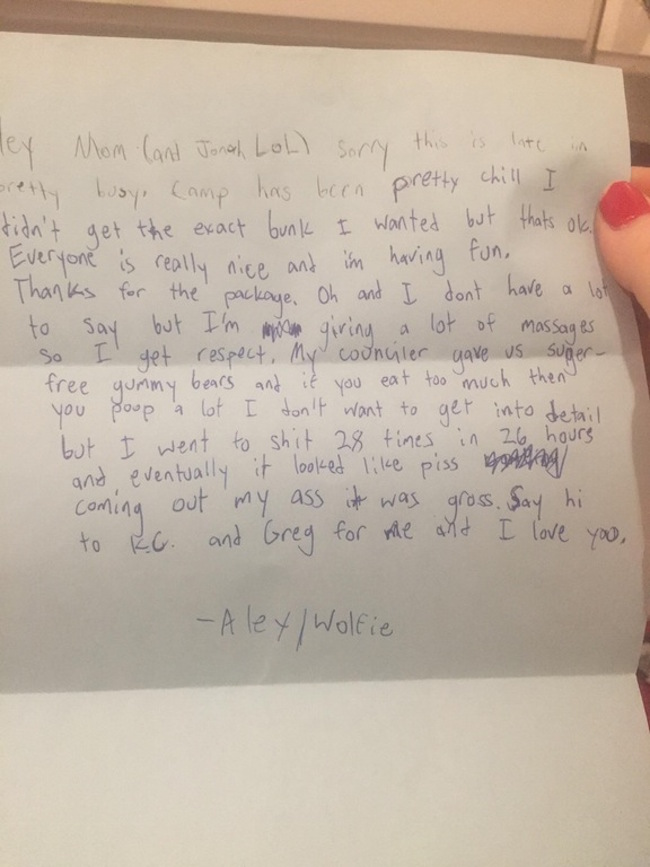 letter from camp too much information, letters from camp, letter from camp, camp letters to kids from parents, funny letters from camp, kids letters from camp, letters from summer camp, funny letters from summer camp, letter from camp joke, funny letter from camp, funny camp letters