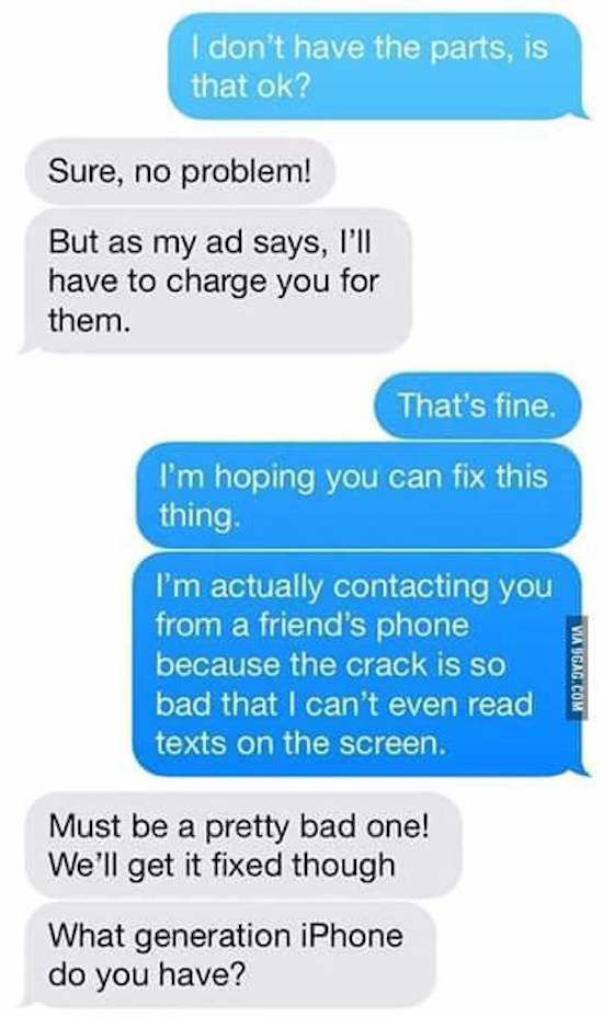 Test Your Level Of Immaturity With This Crack On Screen Text Prank