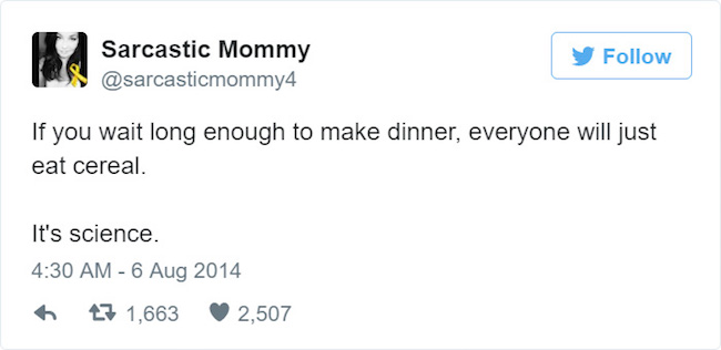 if you wait long enough to make dinner funny mom tweet