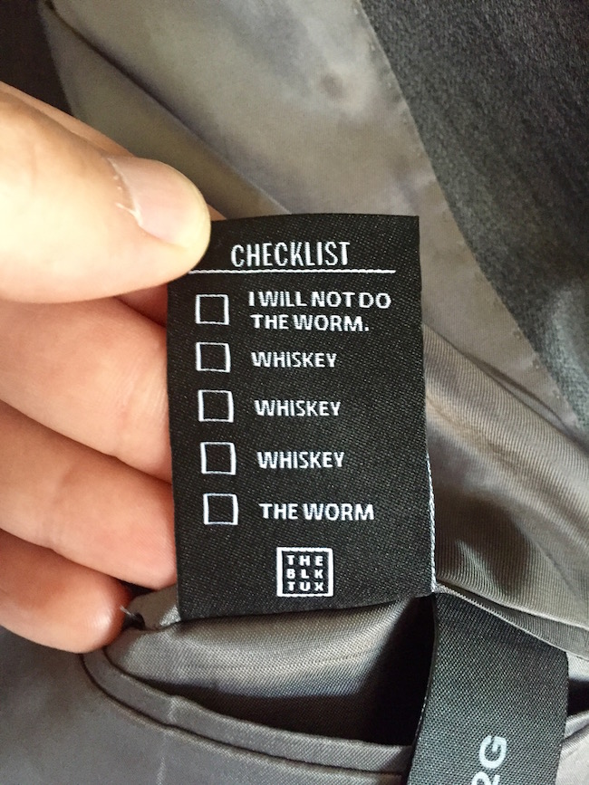 The Tag On This Rented Tuxedo Provides The Perfect Wedding 