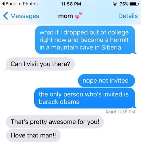 This Mom Has The Most Overly Optimistic Responses To Her Daughter's Weird  Texts