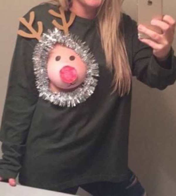 reindeer boob shirt