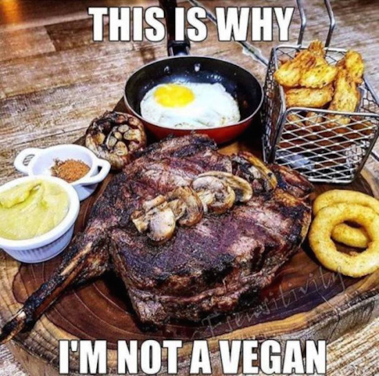 funny image of why I'm not vegan 