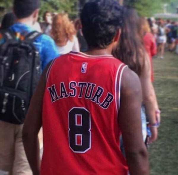 funny pic of jersey that says masturb 8 
