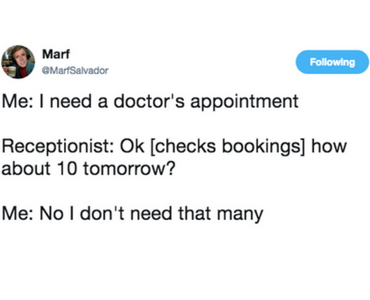 funniest tweets, funny tweets, best tweets, top tweets, tweets, tweet, top tweet, best tweet, funny tweet, funniest tweet, hilarious tweets, very funny tweets, doctor's appointment not that many