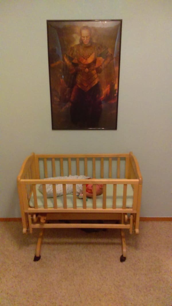 funny picture above baby sleeping, funny picture of baby sleeping, funny picture with baby, funny picture of baby, funny picture of baby in crib, funny picture above baby crib