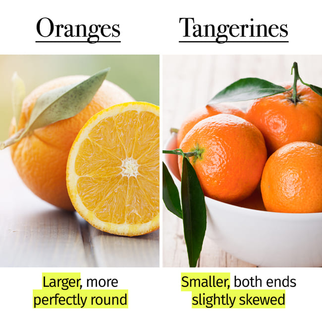 orange vs tangerine