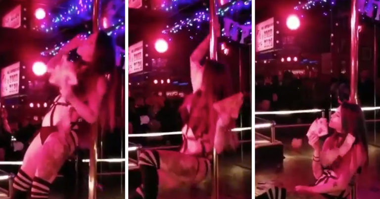 The Internet Is Obsessed With This Stripper Who Dropped It Low Just To Eat A Slice Of Pizza