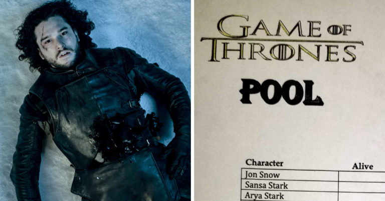 Boss Creates Game Of Thrones Prediction Sheet To Guess Who Lives, Dies, And White-Walks