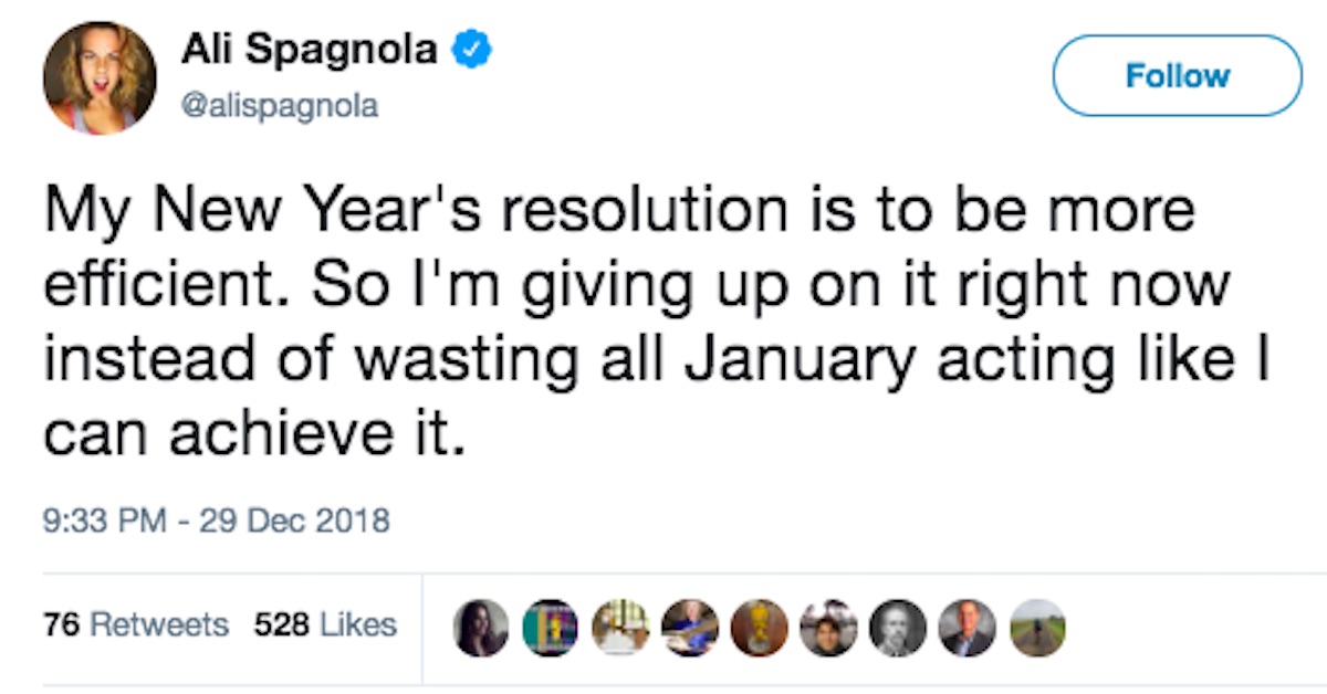 Just 30 Of The Funniest Tweets About New Year's Resolutions