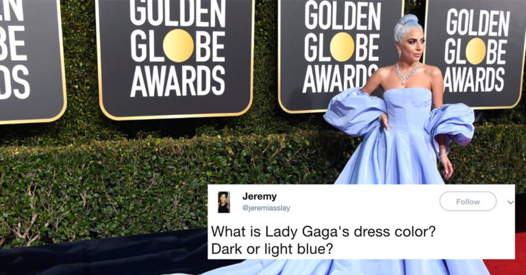 The Internet Is Divided Over What Color Lady Gaga’s Golden Globes Dress Is