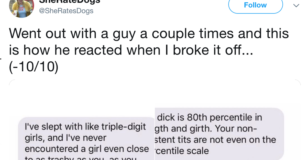 Desperate, Trashy, And Gross Ex Texts Rated By Twitter SheRatesDogs