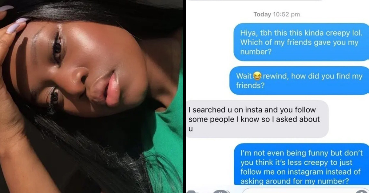 this woman got a text from a random dude on the train and people are comparing it to you - random girl followed me on instagram
