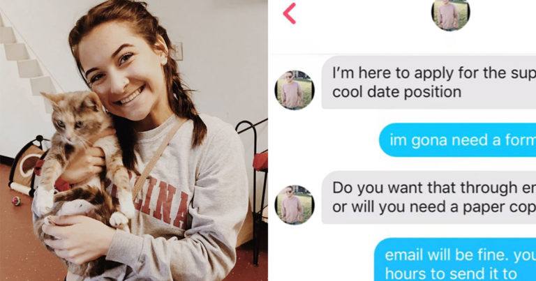 This Girl Gave Her Tinder Match 2 Hours To Write A Resume Explaining Why He Should Be Her Wedding Date, And He More Than Delivers