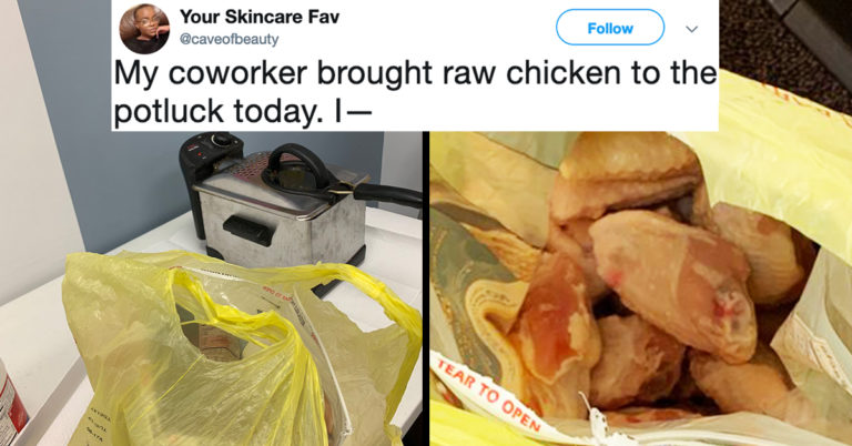 Woman Live-Tweets Coworker Bringing Raw Chicken To The Office Potluck, And It’s A Full-Fledged Nightmare