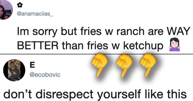 Controversial Tweet Claiming Fries Are Better With Ranch Has The Entire Internet Tripping