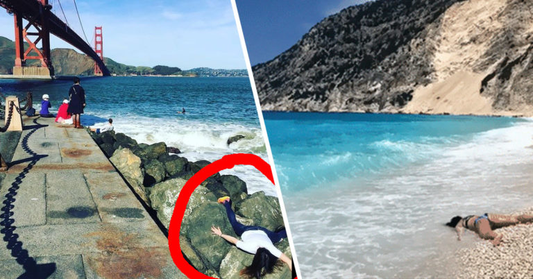 Woman Hates Selfies So She Started An Instagram Of Her ‘Dying’ At Famous Landmarks