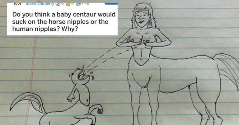 Finally, The Internet Answers The Question Of Which Nipples Baby Centaurs Would Breastfeed From