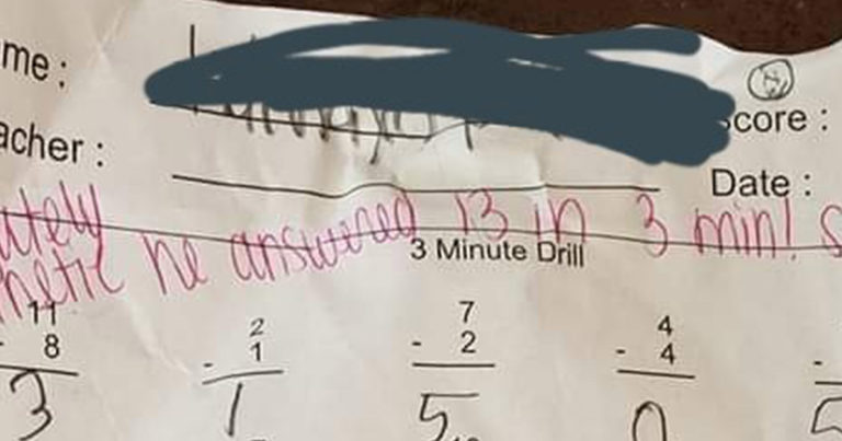 Internet Calls For Teacher To Get Fired Over Comments Made On 2nd Grader’s Homework