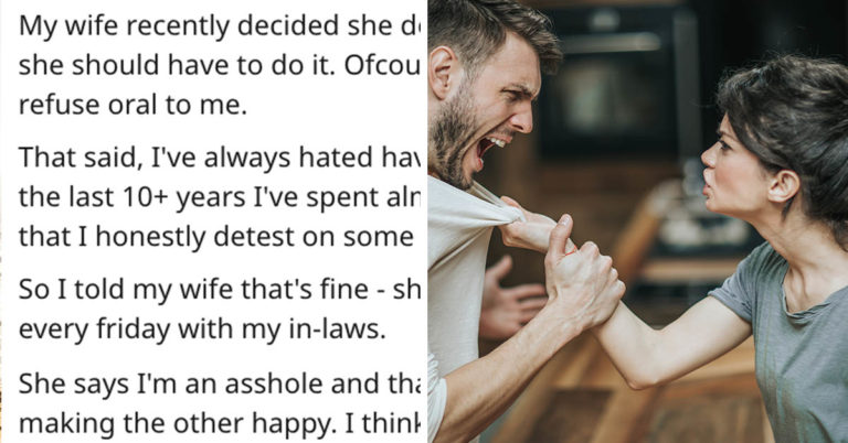 Husband Asks If He’s Wrong For Refusing To See His In-Laws After Wife Refuses To Go Down On Him