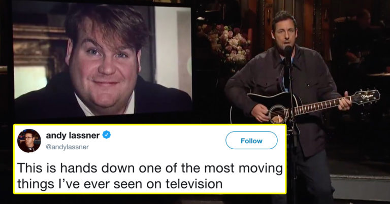 Adam Sandler’s Moving Tribute To Chris Farley On ‘SNL’ Will Make You Laugh And Cry
