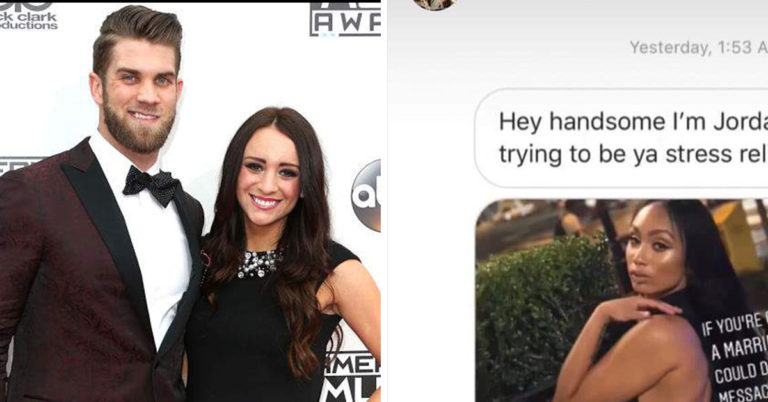 Bryce Harper’s Wife Snapped Back Hard At A Girl Who Tried To Slide Into His DMs