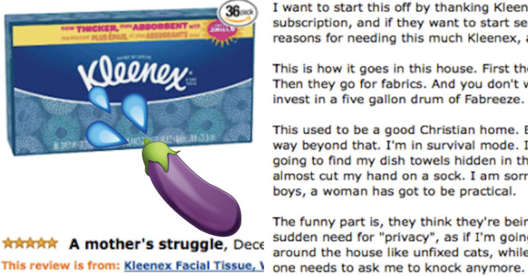 ‘Mom’ Writes Hysterical Review Of Kleenex That Every Mother With A Teenage Son Can Relate To