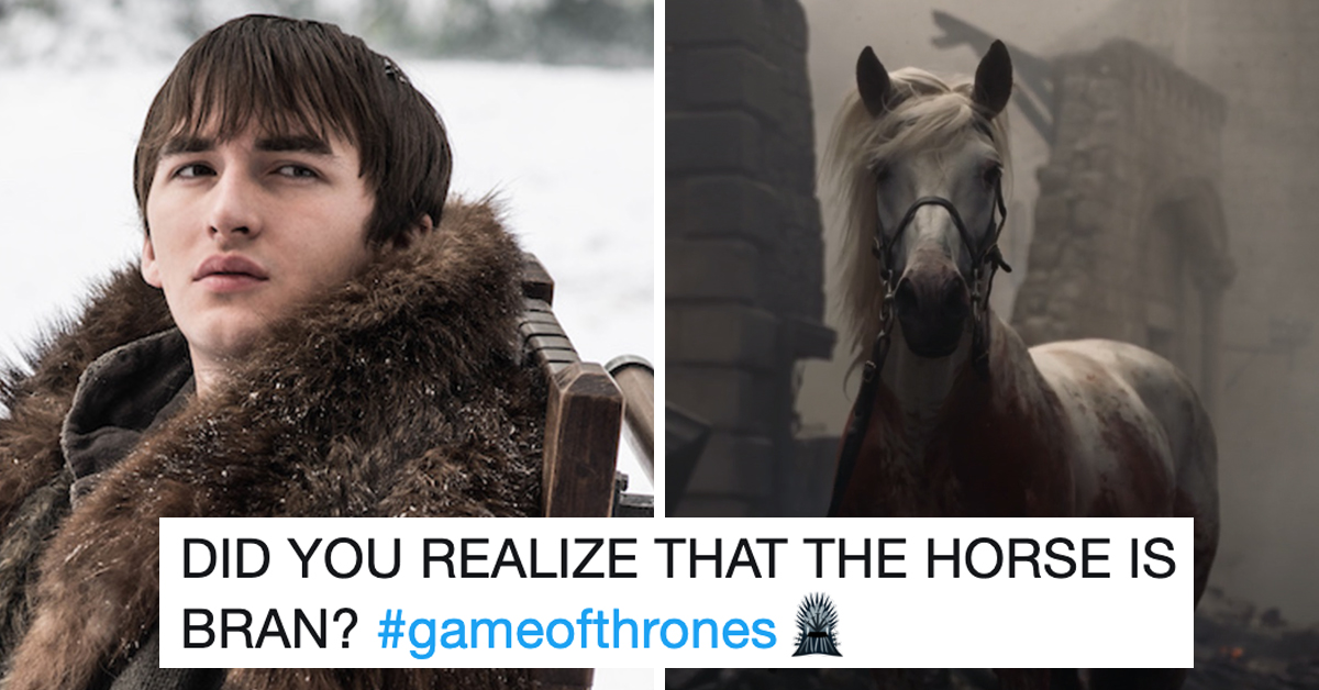 No Dummies Bran Stark Is Not The White Horse At The End Of Episode 5