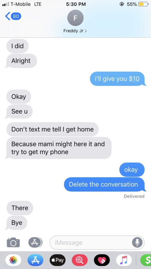 Teen Texts Her 11-Year-Old Brother To Help Him Hide Her Pot