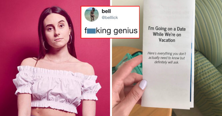Woman Hands Out Pamphlets To Avoid Her Family’s Annoying Questions About Her Dating Life