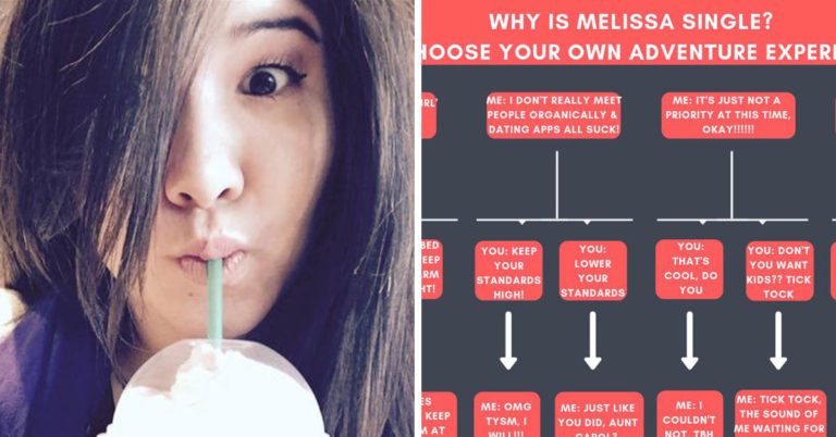 Hero Woman Made A ‘Why I’m Single’ Flier To Avoid Annoying Questions At A Family Wedding