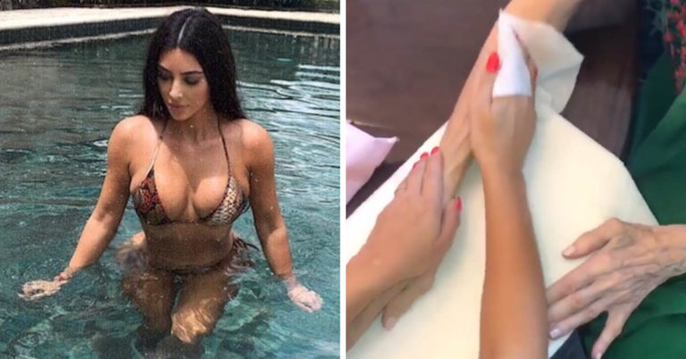 Kim Kardashian Tested Her New Body Makeup On Her Grandma And It’s Actually Very Wholesome