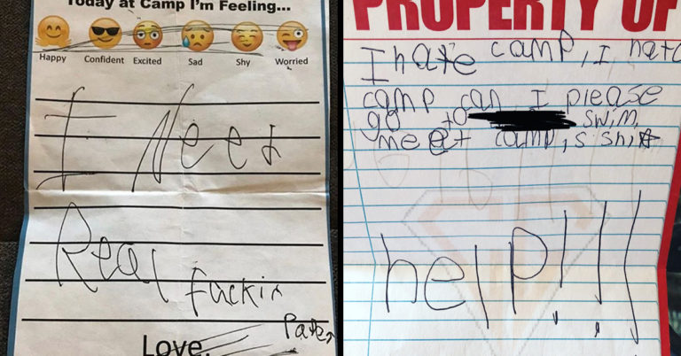 letts from kids at sleepaway camp