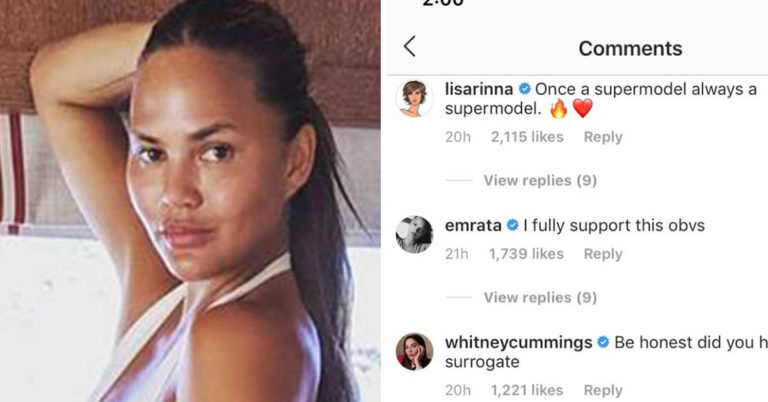 Chrissy Teigen Posted A Revealing Bikini Pic To Instagram And Celebrities Can’t Get Over How Sexy It Is