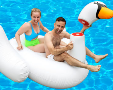 decapitated swan pool float