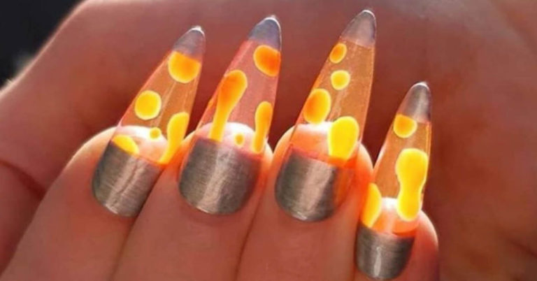 lava lamp nails, lava lamp nail art, instagram lava lamp nail art, instagram lava lamp nails, lava lamp nail polish, nail art trends, nail art instagram, viral nail art, instagram nail art