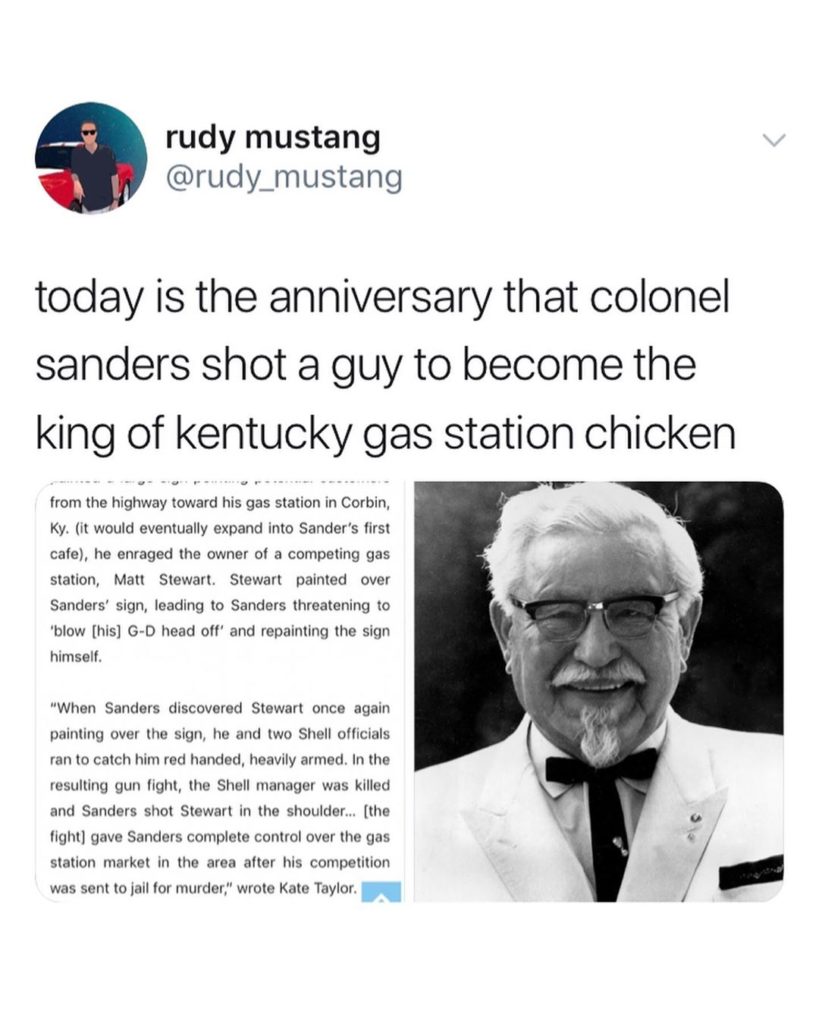 Sorry, That Viral Story About Colonel Sanders Killing Someone Isn't True