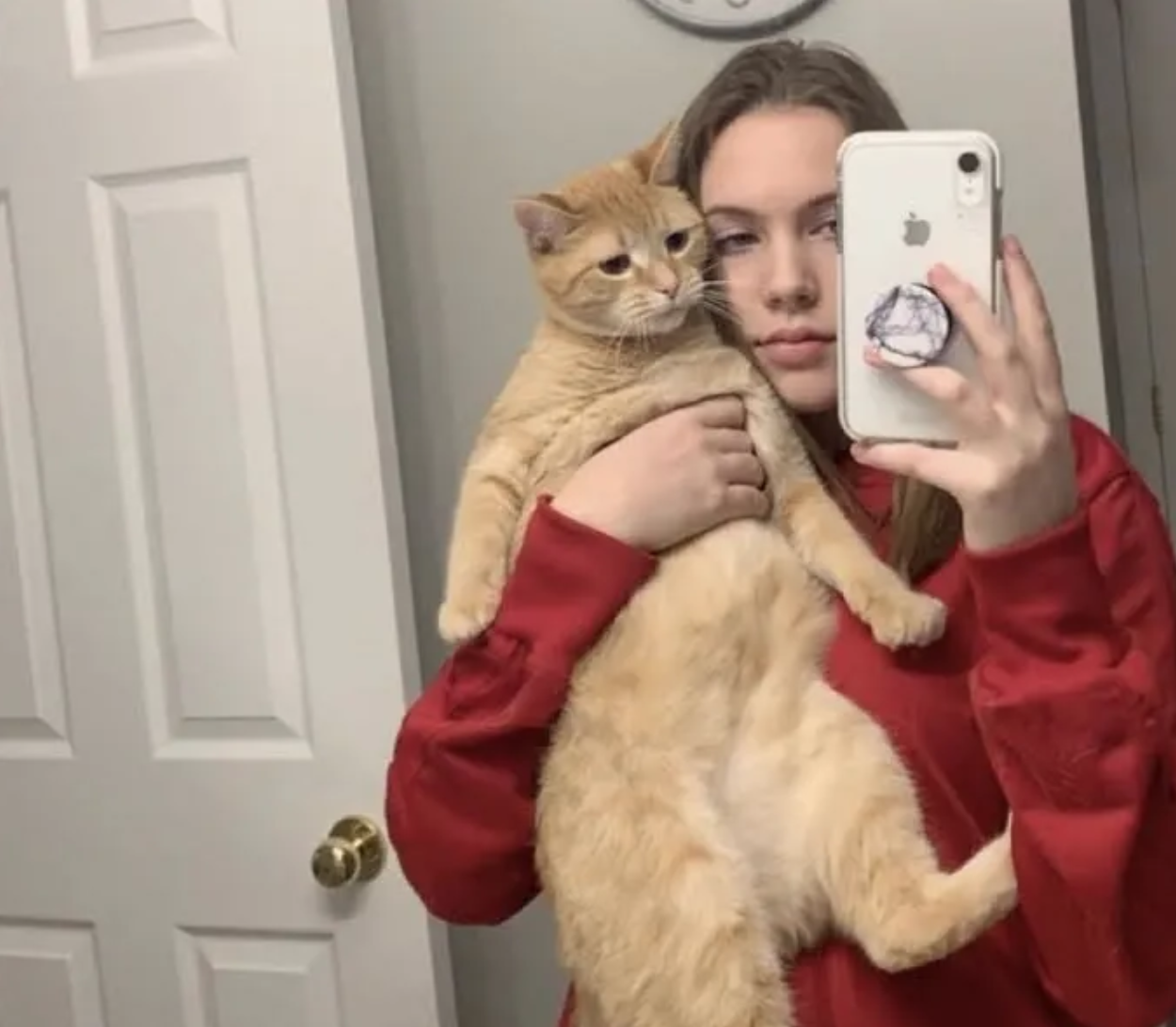 She likes her cat