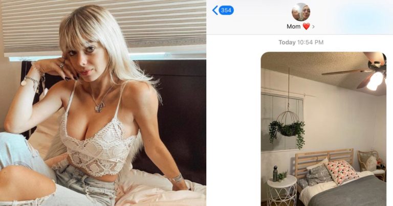 College Student Sends Her Mom Pic Of Her New Bed, But She Forgot To Take The Handcuffs Off