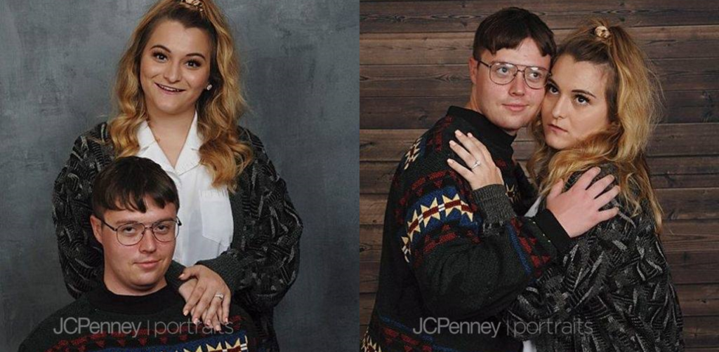 Couple’s '90s Throwback Mall Portrait Engagement Photos Go Viral