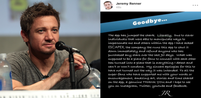 jeremy renner, app
