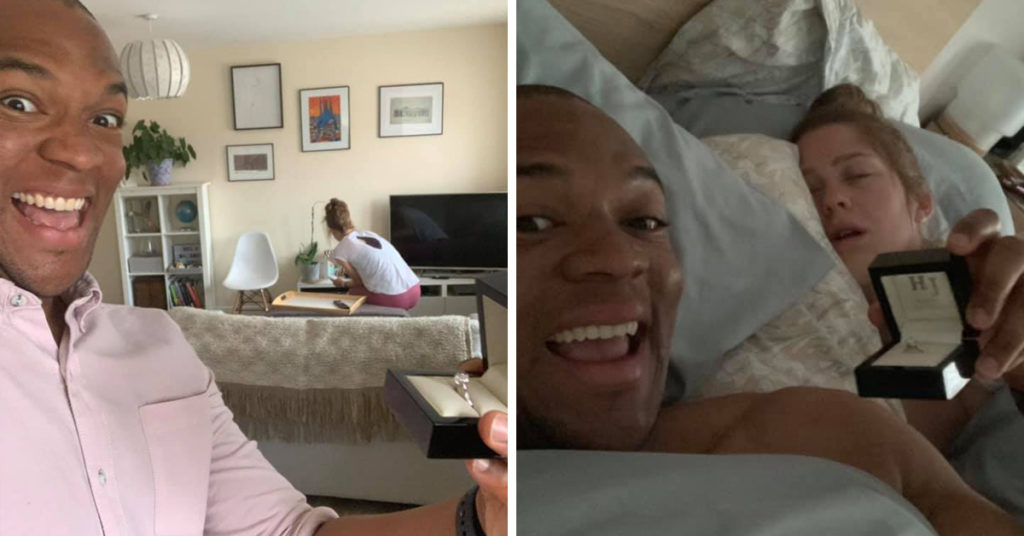 BF Pranks Unwitting GF By Taking Pics Of Her With Engagement Ring